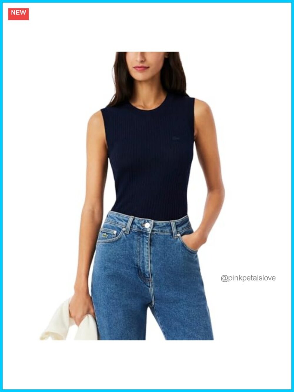 Merino Wool 3D Knit Sleeveless Sweater Vest Slim Fit